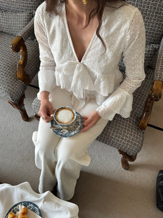WHITE GIVERNY BLOUSE
