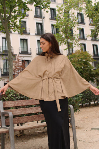 STAY FOREVER SUEDE CAPE