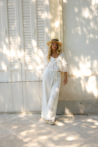 WHITE CAMILLE BLOUSE